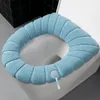 Winter Toilet Seat Cover LidHandle/Regular Washable Closestool Mat WC Warm Bathroom Simple Pure Removable O-shape Hot Sale Basic