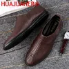 Scarpe casual Spring Men Office Office Slip formale su mocassini Mocassini bianchi Wedding Vintage Ventage vera pelle lussuosa da uomo lussuoso