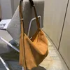 Hobo 2024 Genuine Leather Tote Bag Women's Shoulder High Quality Vintage Suede Underarm Ladies Large Capacity Daily Commuting