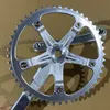 Fixed Gear Bike Aluminium Alloy Retro Silver Black Crankset Fixie Cykel 49T 170mm Crank Leg BCD144 Single Speed ​​Crankset