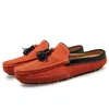 Casual Shoes Men Fashion Male Half Slipper Loafers Suede Soft Moccasins Slip On Men's Driving Lazy Big Size