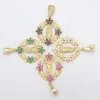 Ljriver Virgin Mary Collar colgante Accesorios de joyas Joyas Hacer suministros de flores huecas Encantos religiosos Al por mayor 6 PCS