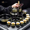 Bozzh 8 pcs ménage céramique ensemble de thé de thé chinois classique céramique osset teaset gaiwan en porcelaine kung fu therme pour cadeau