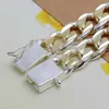 Bangle 925 Sterling Silver Color Exquisite Chain Men Women Noble Wedding Armband Fashion Charm Birthday Present 24411