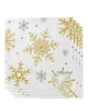 Christmas Golden Snowflake Texture Table Napkins Cloth Set Handkerchief Wedding Party Placemat Holiday Banquet Tea Napkins