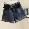 Women Leisure Denim Shorts Vintage Summer Basic Simple AllMatch High Waist Ladies Streetwear Chic Jeans 240411