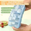 15 Grille Big Ice Tray Moule géant Jumbo Large Food Grade Silicone Ice Cube Square Moule Diy Ice Maker Cube Tray Supplies