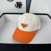 CASQUETTEデザイナー野球キャップメンズトライアングルボールキャップファッションサマーハット刺繍された日焼け止めフェドーラ帽子スンボンネット対照的な色Pキャップ