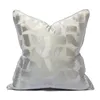 Pillow 18 Polyester Check Pillows Cover For Home Decor Gray Silver Throw Covers Sofa Soft Case