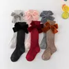 Fashion Children chaussettes avec de Bows Baby Girls High Sock Cotton Coton Toddlers Softs Long Socks for Kids Princess Sock 1878 Z28341141