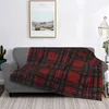 Red Tartan Stewart Clan gooi deken, plaid ultra-soft flanel lichtgewicht woning decor fleece voor mannen vrouwen kinderen