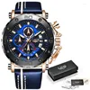 Relógios de pulso Quartz Watch Lige Men's Wrist Business Analog Chronógrafo para Men Sport Sport Luminous Proper impermeável Caixa de relógios de discagem grande