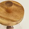 Bouteilles de rangement pot miel en verre avec bâton de couvercle en bois scellé transparent