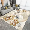 3D Floral Pearl Diamond Graving Imprimir grande tamanho de tapete da sala do quarto tapete Kids Kids rastejando morto decoração