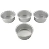 Baking Moulds 4 Inch Small Cake Pan Set Of Round Pans Tins Bakeware For Mini Pizza Quiche Non Toxic & Healthy