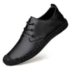 Casual Shoes Summer High-quality Classic Hiking Men's Black Flat Business Office Dress Yellow Leather For Men