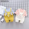 Trousers HERBEEZA 2022 Spring Autumn Newborn Baby Girls Boy Romper cartoon Elephant Tops Pants Tracksuit Trousers Outfits Clothes Sets