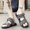 Milikuyou Men Sandals Pu Skórzane buty Summer Rozmiar męski kapcie czarne 240409