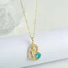 Collier Tadeo San Judas plaqué pour femmes Saints religieux 8 couleurs Vierge Marie Collier de pendentif Bijoux catholique