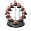 Dekorative Teller Acryl Ausstellungsständer Cupcake Regal mehrschichtige Runde Kuchen Dessert Schmuck Ringregale Regale