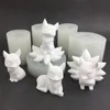 Dziewięć ogonowych lisów silikonowe formy żywicy epoksydowej formy świec DIY Ornament Making narzędzie do tworzenia zapasów rzemieślniczych