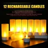 Arts et artisanat 12pcs LED Candle lampe rechargeable créative flicking simulation flamme niht liht thé liht for Party Home Decoration L49