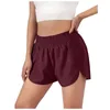 LL Damen Sport und Fitness Shorts Elastic Taille Running Shorts Anti Walk Lose Lose Fitnesshosen Fälsche zwei Yogamhosen