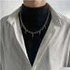 Colares pendentes como rebites originais da borla para homens para homens punk hip-hop titanium aço colar jóias de joias de partido grow otmzr