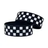 Bracciale in gomma in silicone a scacchi da corse a scacchi per pc.