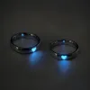 2pcs anneaux de cœur lumineux brillants dans une bague fluorescente foncée pour les hommes Femmes Rogue ouverte réglable Coupages de couples