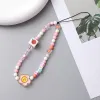 New Korean Cell Phone Lanyard Charm Strap Chain Mobile Phone Pendant Phone Case Keychain Strap Anti-Lost Handmade Cord Jewelry