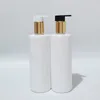 収納ボトル20pcs 350ml空の詰め替え可能な白い襟付きホワイトシャンプーリキッドソープシャワージェル化粧品パッケージ