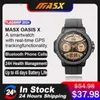 Montre-bracelets Masx Oasis X Premium GPS GPS Intelligent Alexa Ultra HD Affichage avec GPS GPS Hi Fi Bluetooth appelant des sports de qualité militaire