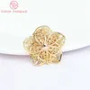 Anhänger Halsketten (844) 2pcs 29mm 24 Karat Champagner Goldfarbe Messing 2 Löcher 3d Big Flowers Anhänger Anschluss Schmuck Schmuck Zubehör