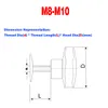 Plum Blossom Rubber Head Screw /With Pressure Plate Hand Screw / With Tablet Pressing Handle Screw / Adjustable Screw M8M10