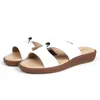 Flat Summer Sandals Woman Woman 2024 Botten tofflor Non-Slip Outdoor Open Toe Beach Female Fashion Design Slides Shoes 216