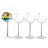 Wine Glasses 4PCS Creative Slanted Cocktail Goblet Set Of 4