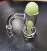 bar entièrement soudure terp slurper set quartz banger ongle fumée de clou avec lueur dans le capuchon en marbre foncé baule vide de perles de perles