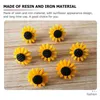 40 PCs Sonnenblume Pin Dekorative Pushpins Korkbrett schwarze Wand süßes Bulletin Büro zarte Schreibtisch Dekorationen Frauen Tacks