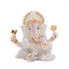 Dekorativa figurer harts Ganesha -staty Buddha elefant God skulptur Heminredning Zen dekoration ornament