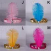 14 colori Rhinestone Rhinestone con perline di sequestro con sequenza di sequestro Vintage Costume Party Women Women Strich Feather Baschetta Accessori per capelli