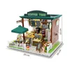 Diy miniatuur houten poppenhuis kit chocoladewinkel poppenhuis koffiewinkel casa met meubelspeelgoed voor vrienden verjaardagscadeaus