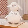 Animaux en peluche en peluche dessin animé animal blanc hibou mignon rond poupée rond poupée appeed baby jouet oreiller flou long canapé en peluche décor d'enfants cadeau l411