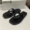 Slippers Women Flip-Flops Casual Holiday Slides Genuine Leather Black Wine Red Summer Shoes Flat Woman