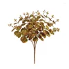 Fleurs décoratives eucalyptues artificielles feuilles de feuille de décoration fausse plante de branche verte pour la fête de mariage p15f