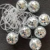 Mirror Disco Ball Colares Brincos 70s 80s Party Favor Favor de aniversário Decorações de casa Acessórios para fantasias Mulheres meninas