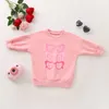 FOCUSNORM 05Y Toddler Kids Girl Valentine's Day Sweatshirt T Shirts Long Sleeve Pattern Print Pullover Dress 240328