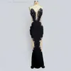 Urban Sexy Dresses Factory wholesale womens 2024 black strapless silk screen sexy celebrity cocktail party bandage long dress C240411