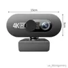 Webcams 4k webcam HD complet pour la caméra Web PC Nouveau mini-cam avec un microphone USB Autofocus Stream Camera pour ordinateur portable