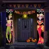Mexican Day Of The Dead Party Porch Sign Halloween Hanging Door Curtain Banner Picado Papel Mexican Fiesta Sign Party Decoration
